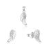 Beneto Strieborná súprava šperkov anjelské krídla AGSET64 / 1L (prívesok, náušnice)