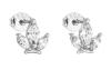 Evolution Group Štýlové strieborné náušnice s čírymi zirkónmi 11110.1