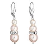 Evolution Group Pôvabné perličkové náušnice s kryštálmi 31150.3