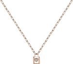 La Petite Story Bronzový náhrdelník s visiacim zámkom Love LPS10ASD03