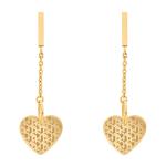 Tommy Hilfiger Pozlátené oceľové náušnice s príveskom srdca TH2780303