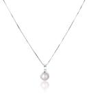 JwL Luxury Pearls Nežný náhrdelník s pravou bielou perlou JL0676 (retiazka, prívesok)