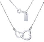 Silvego Strieborný náhrdelník Spojená srdce SMJN059FP7