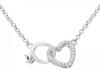 Silvego Strieborný náhrdelník srdce prepojené s prstienkom MWN01149
