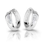 Modesi Módne strieborné náušnice so zirkónmi M26027