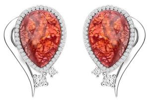 Preciosa Elegantné náušnice Ines Matrix ružové 6111 69