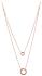 Troli Dvojitý ružovo pozlátený náhrdelník