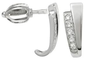 Brilio Náušnice z bieleho zlata s kryštálmi 239 001 00575 07