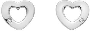 Hot Diamonds Strieborné srdiečkové náušnice s pravými diamantmi Amulets DE616