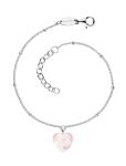 Engelsrufer Strieborný náramok so srdiečkom z ruženínu ERB-HEART-RQ