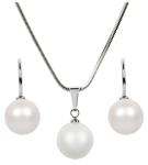 Levien Súprava náhrdelníka a náušníc Pearl Pearlescent White SET-041