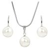 Levien Elegantná sada náhrdelníka a náušníc Pearl White