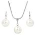 Levien Elegantná sada náhrdelníka a náušníc Pearl White