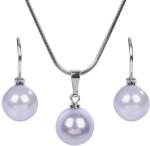 Levien Pôvabná sada náhrdelníka a náušníc Pearl Lavender