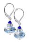 Lampglas Krásne náušnice Triple Blue 2 z perál Lampglas ECU34