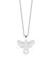 Preciosa Štýlový oceľový náhrdelník Origami Angel s kubickou zirkóniou Preciosa 7440 00