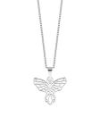 Preciosa Štýlový oceľový náhrdelník Origami Angel s kubickou zirkóniou Preciosa 7440 00