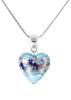 Lampglas Pôvabný náhrdelník Ice Heart s rýdzim striebrom v perle Lampglas NLH29