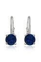 JVD Nežné strieborné náušnice s tmavo modrými zirkónmi SVLE0620XH2M100