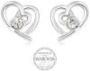 Levien Romantické náušnice Srdiečka s čírymi kryštálmi