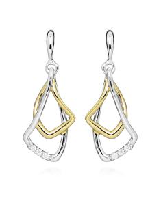 Silver Cat Pôvabné bicolor náušnice s kubickými zirkónmi SC468