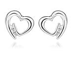 Silver Cat Romantické strieborné náušnice Srdce SC478