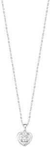 Lotus Silver Romantický strieborný náhrdelník so srdiečkom LP3092-1 / 1 (retiazka, prívesok)