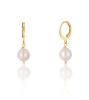 JwL Luxury Pearls Krásne pozlátené náušnice s pravými bielymi perlami JL0678