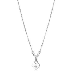 Brosway Oceľový náhrdelník so srdiečkom Chakra BHKN074