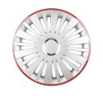 Puklica FALCON 14" strieborná s červeným okrajom