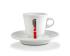 Molinari šálka s podšálkou espresso porcelán