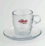 Šálka s podšálkou Trombetta macchiato sklo