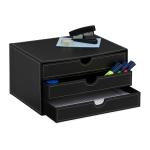 Zásuvkový box z umelej kože RD2738, čierna