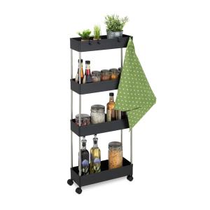 Vozík so 4 úrovňami RD9869, čierna