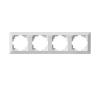 Rámik pre spínače 4P biela
