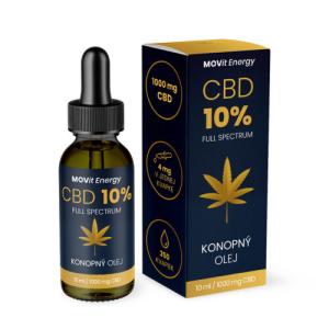 MOVIT CBD 10% Full spectrum konopný olej 10 ml