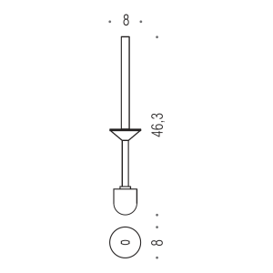 CB - TRENTA B3058 - Náhradná WC kefa