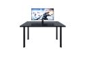 Expedo Počítačový herný stôl CODE X1, 135x73-76x65, čierna/čierne nohy + USB HUB