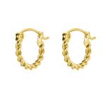 Rosefield Moderné krútené náušnice kruhy Essentials JETHG-J577