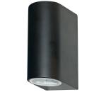 Searchlight Searchlight 8008-2BK-LED - Vonkajšie nástenné svietidlo LEDO 2xGU10/6W/230V IP44