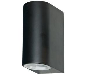 Searchlight Searchlight 8008-2BK-LED - Vonkajšie nástenné svietidlo LEDO 2xGU10/6W/230V IP44