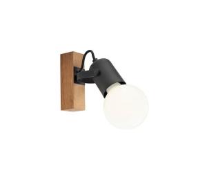 Redo Redo 01-2415 - Nástenné svietidlo TAFFI 1xE27/42W/230V čierna/buk