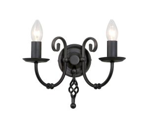 Elstead Elstead - Nástenné svietidlo ARTISAN 2xE14/60W/230V čierna