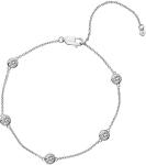 Hot Diamonds Strieborný náramok s topaz a pravým diamantom Willow DL580