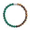 Engelsrufer Korálkový náramok z malachitu a tigrieho oka ERB-HEAL-MLTE-S