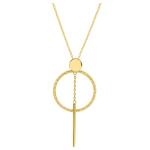 Pierre Lannier Štýlový pozlátený náhrdelník Lyrica BJ11A0201