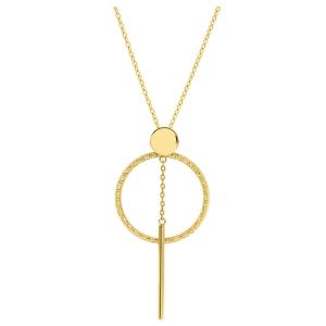 Pierre Lannier Štýlový pozlátený náhrdelník Lyrica BJ11A0201