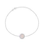 Brilio Silver Pôvabný náramok so syntetickým opálom BRC37WP