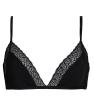 Calvin Klein - flirty unlined triangle čierna podprsenka s nastaviteľnými ramienkami