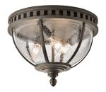 Elstead Kichler - Vonkajšie stropné svietidlo HALLERON 3xE14/40W/230V IP44 antracit